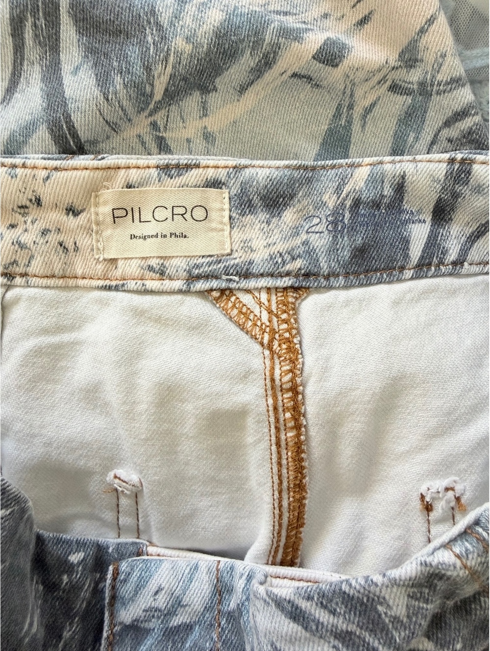 Anthropologie Pilcro Foxglove Crop Wide-Leg Floral Jeans 28 - Picture 6 of 7